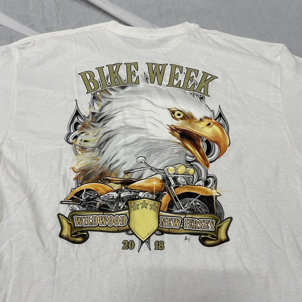 Vintage y2k bike week motorcycle eagle america t shirt - mens XL